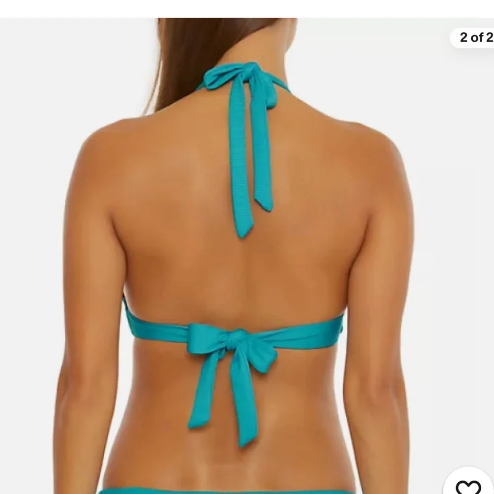 Trina Turk Ripple Rib Knit Halter bikini top